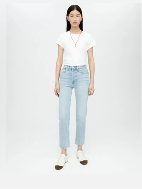 Re/Done Originals High Waist 70's Stovepipe Jeans Mid 90S Wash Women's Size 25